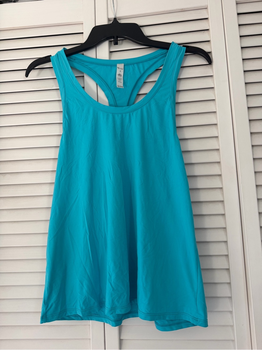 ALO Yoga Turquoise Racerback Tank Top